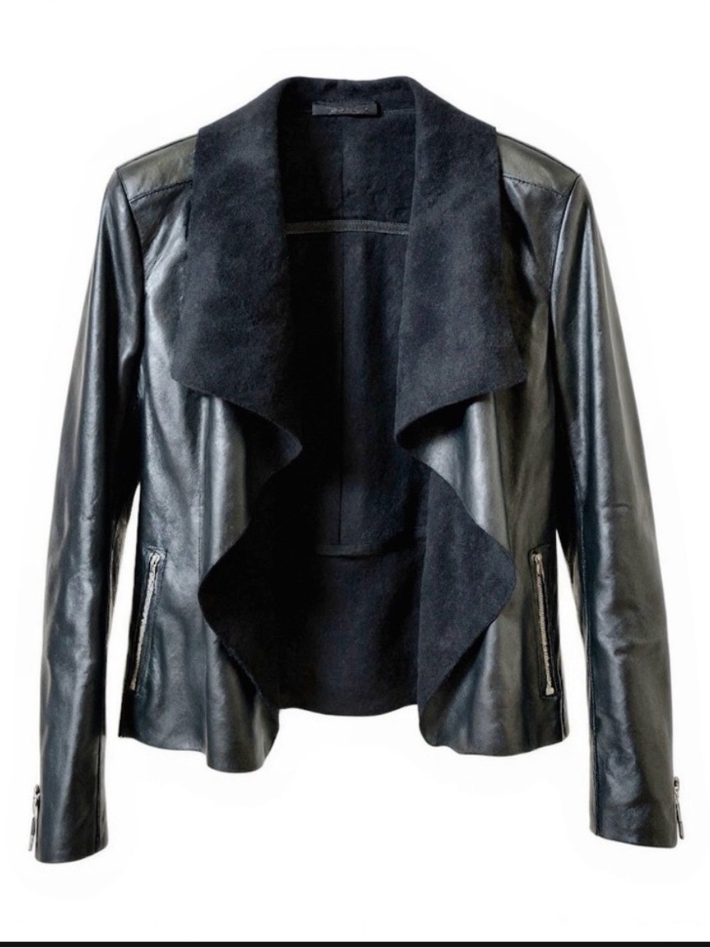 Bianco by Bailando Black Open Moto Jacket | Size L | NWT - Picture 2 of 14